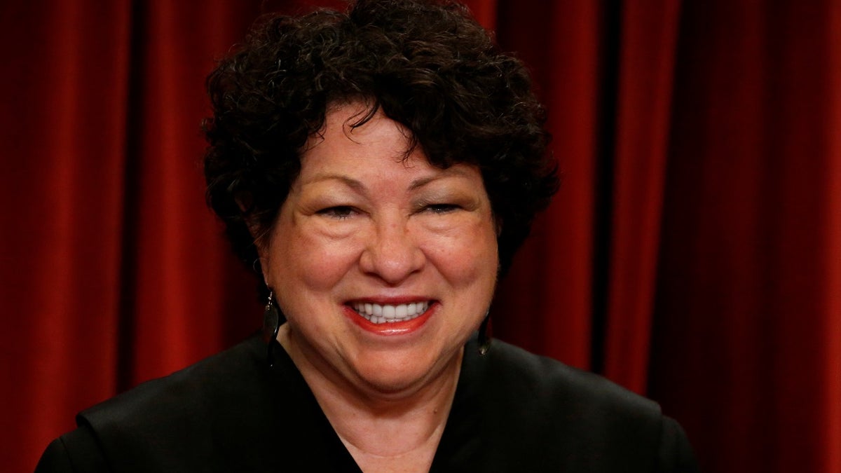 U.S. Supreme Court Justice Sonia Sotomayor participates in taking a new family photo with her fellow justices at the Supreme Court building in Washington, D.C., U.S., June 1, 2017. REUTERS/Jonathan Ernst - RC12A0609960