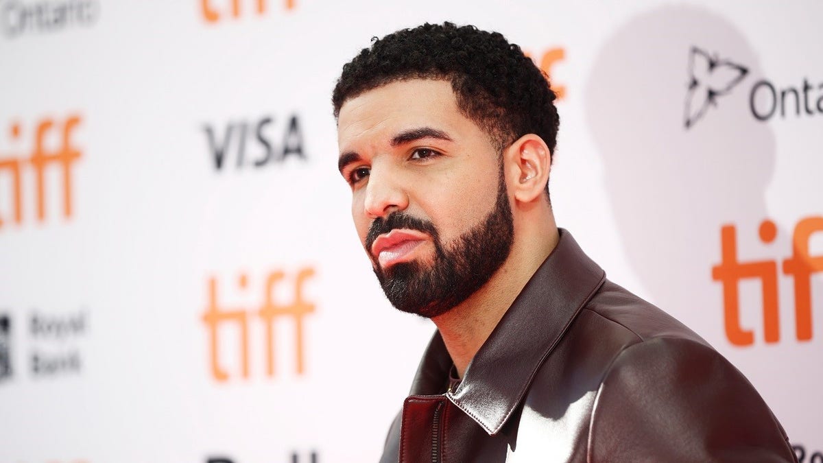 Rapper Drake arrives on the red carpet for the film 