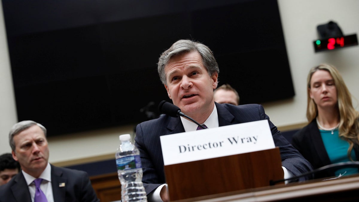 FBI Director Christopher Wray testifies before a House Judiciary Committee hearing on Capitol Hill in Washington, U.S., December 7, 2017. REUTERS/Aaron P. Bernstein - RC163D09D400
