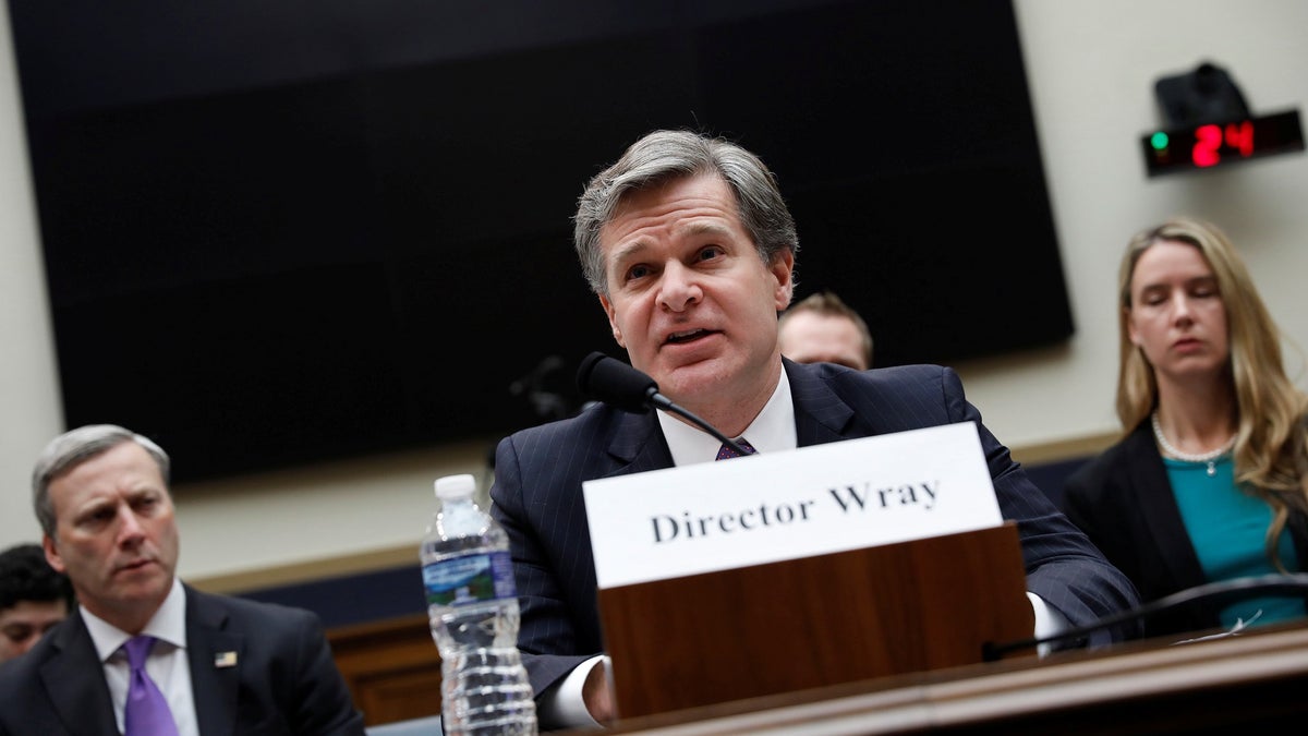 FBI Director Christopher Wray testifies before a House Judiciary Committee hearing on Capitol Hill in Washington, U.S., December 7, 2017. REUTERS/Aaron P. Bernstein - RC163D09D400