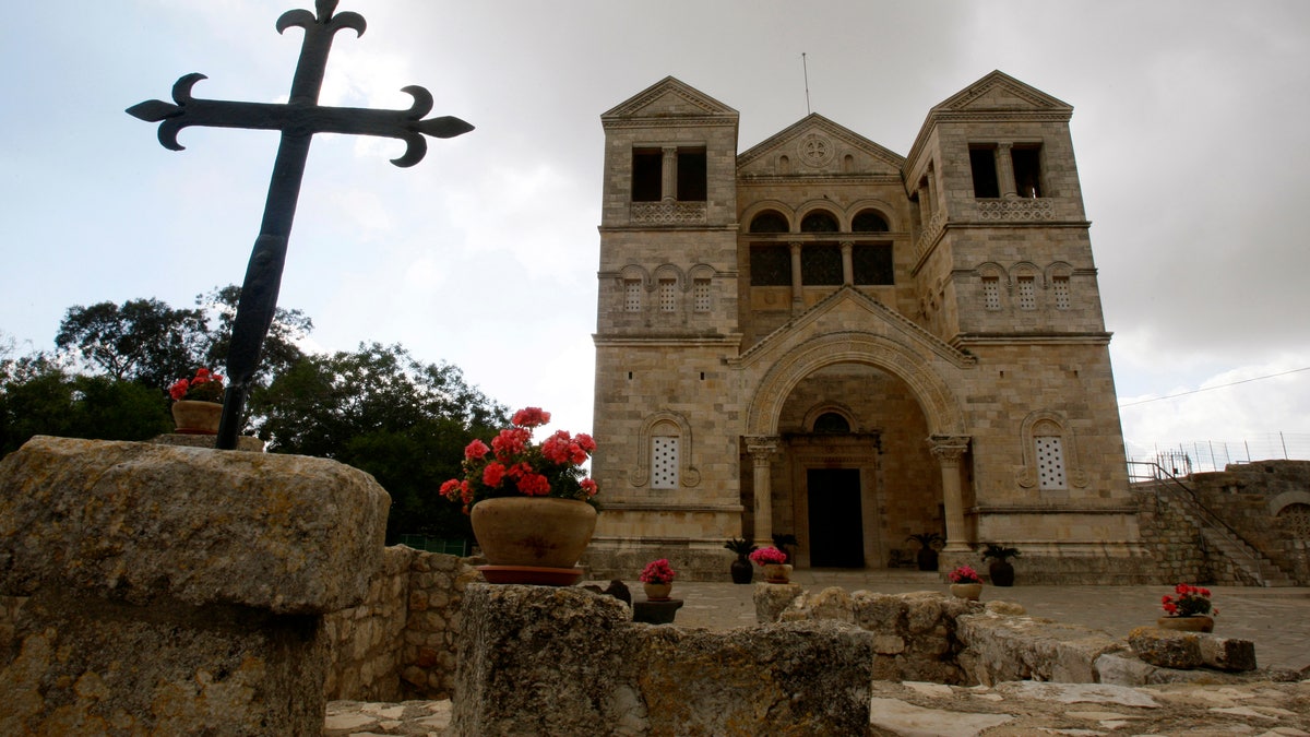 The Church of the Transfiguration is seen on Mount Tabor near the northern Israeli city of Nazareth May 5, 2009. REUTERS/Baz Ratner (ISRAEL RELIGION) - RTXER7U