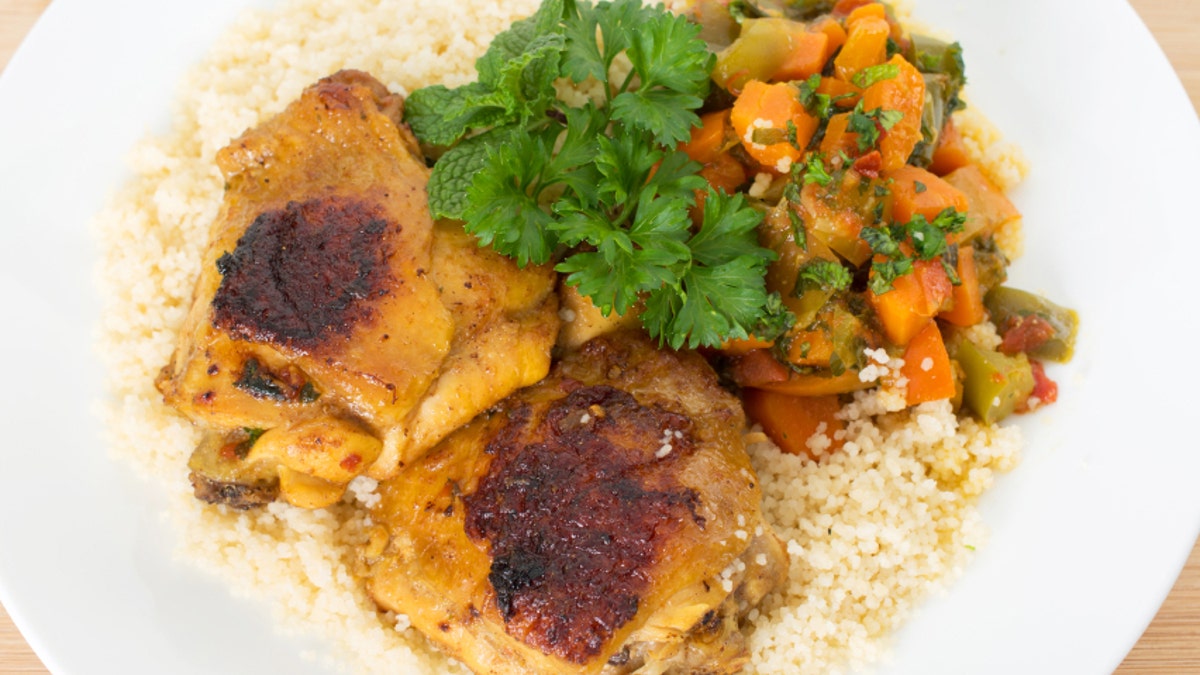 Cous cous Kabylia with chicken and vegetables