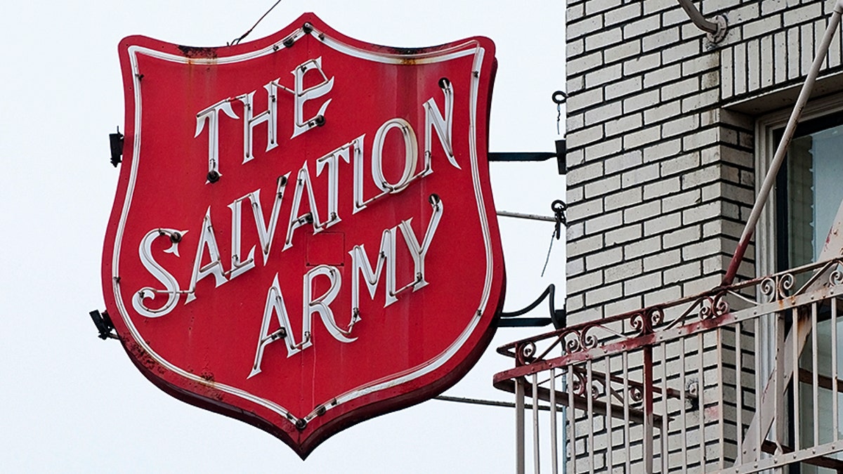 Sign for the Salvation Army on a building