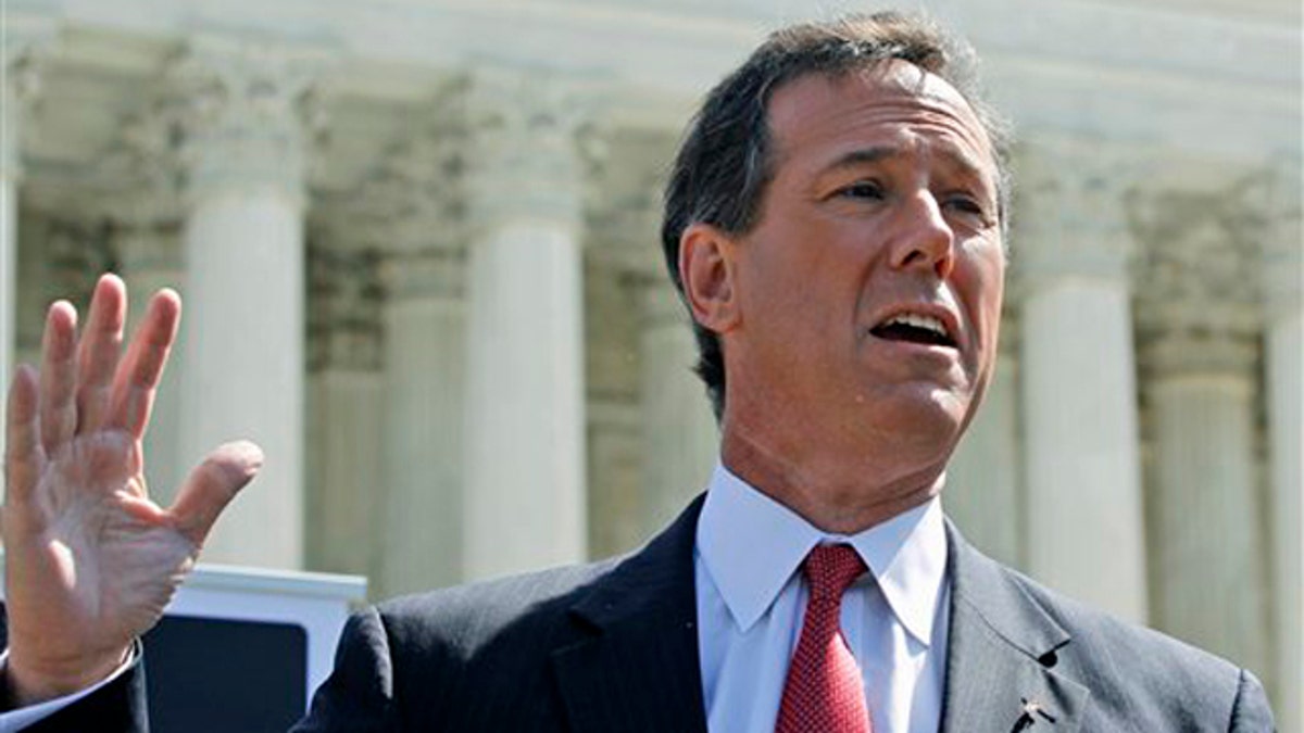 Santorum 2012 Supreme Court Health Care