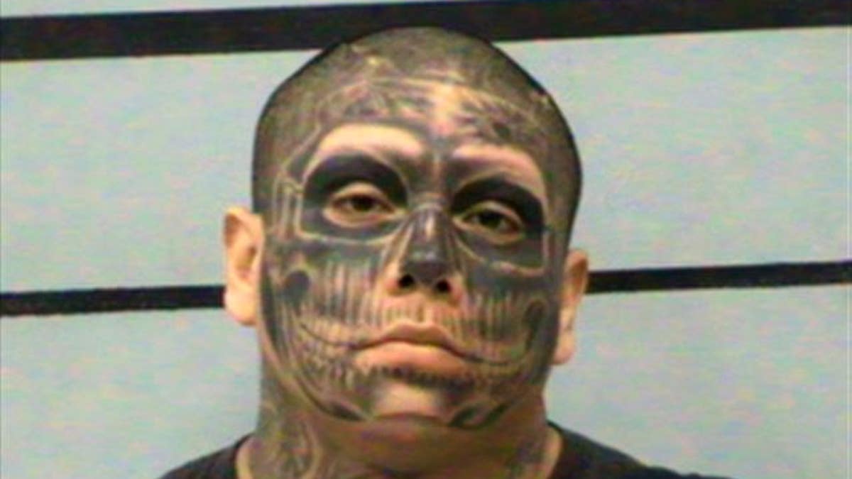 face tattoo mugshot