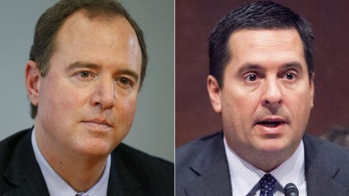 Rep. Adam Schiff, D-Calif. and Rep. Devin Nunes, R-Calif. have repeatedly sparred over the Russia investigation over the past two years. (Associated Press)