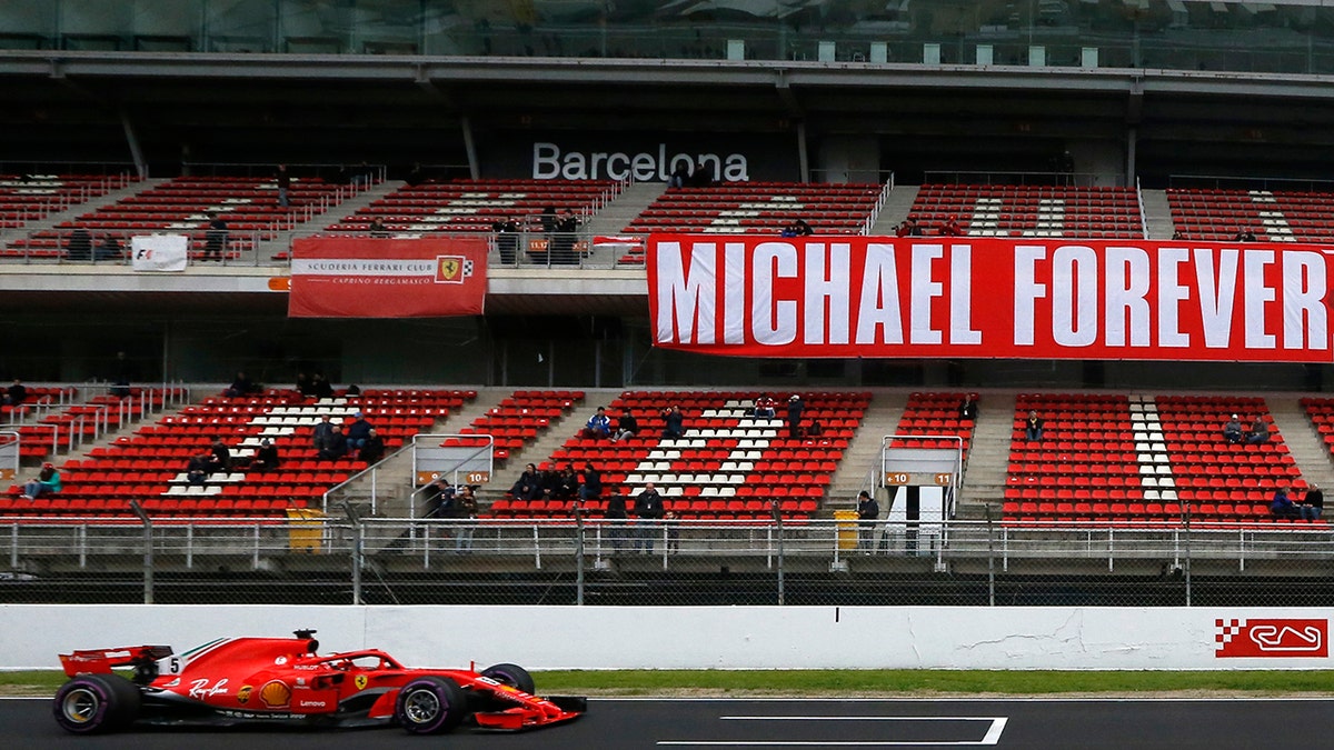 Fans celebrate Michael Schumacher