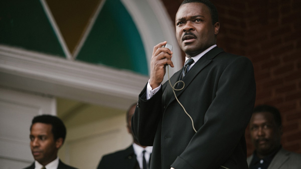 In this image released by Paramount Pictures, David Oyelowo portrays Dr. Martin Luther King, Jr. in a scene from 