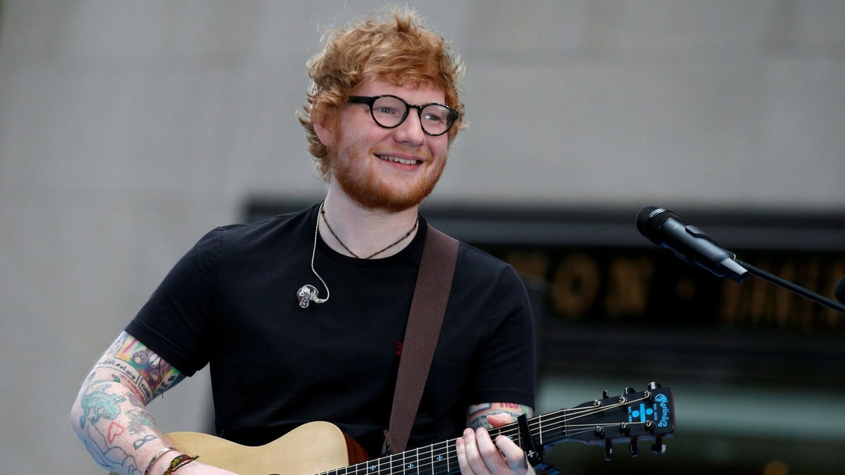 Ed Sheeran performing