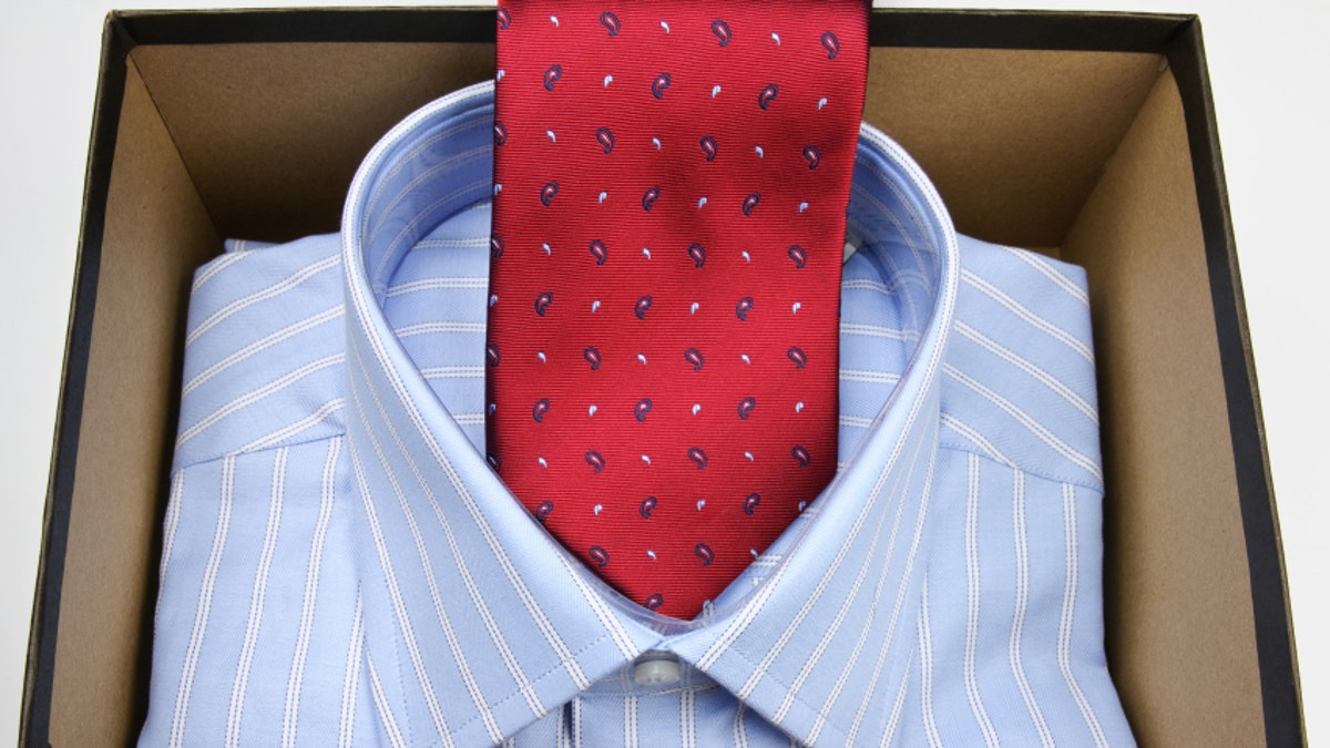 Red necktie and shirt