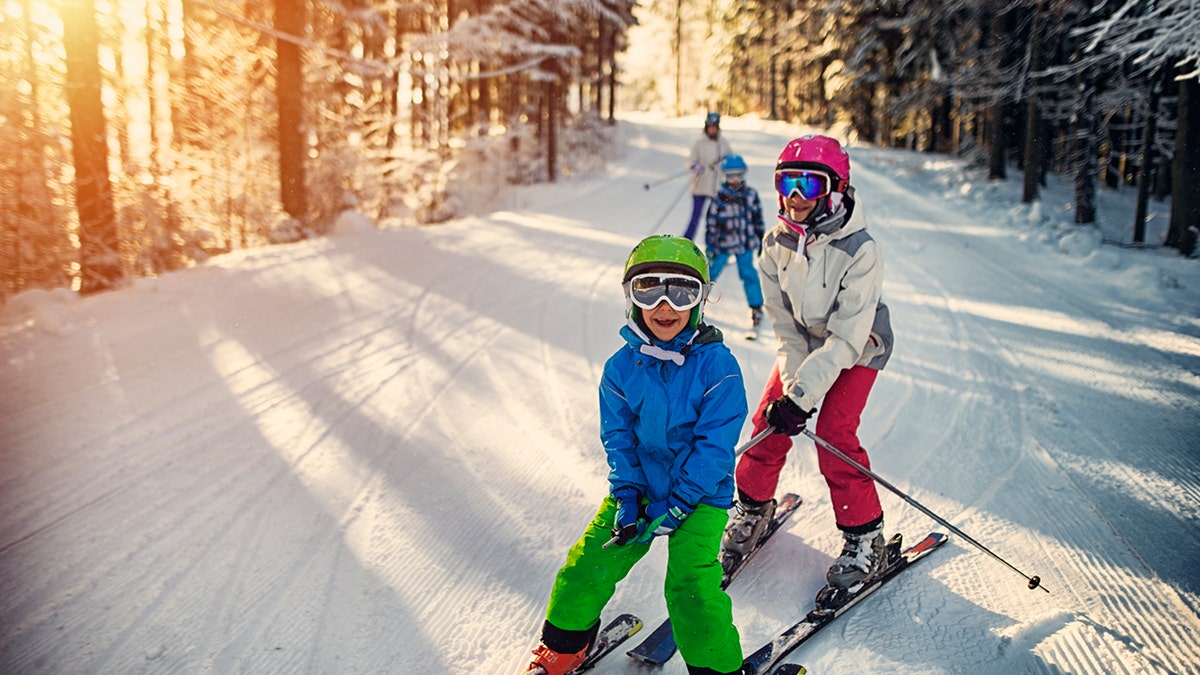 skiing kids istock