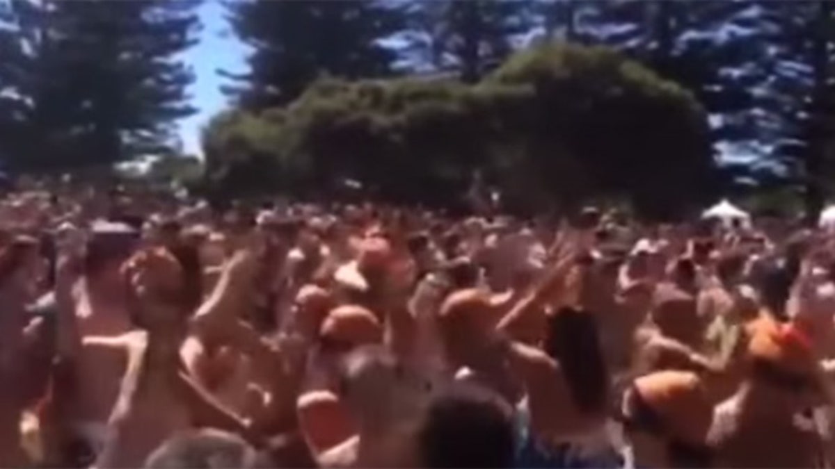 Skinny dippers in Australia smash world record