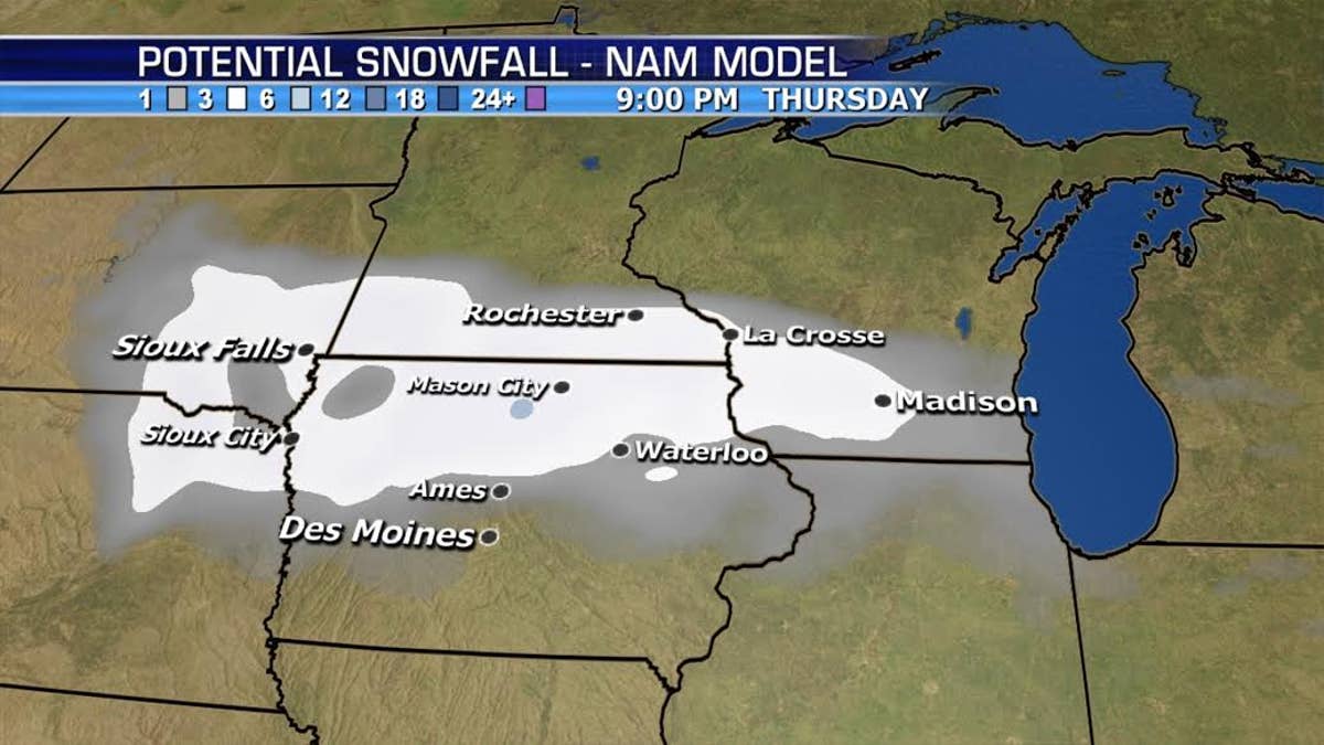 snowfall NAM