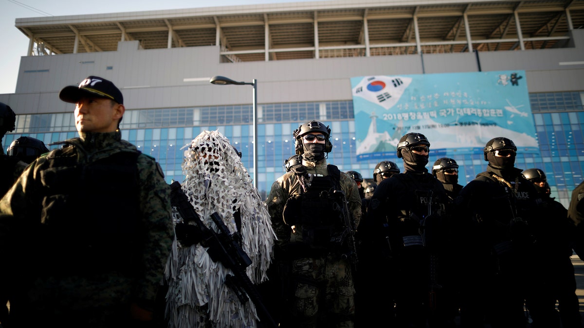 south korea olympic drills