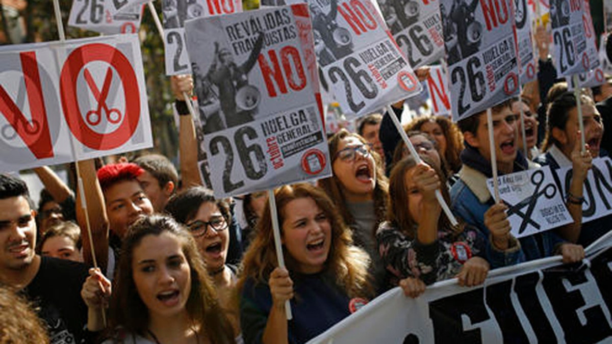 Spain Students Protest