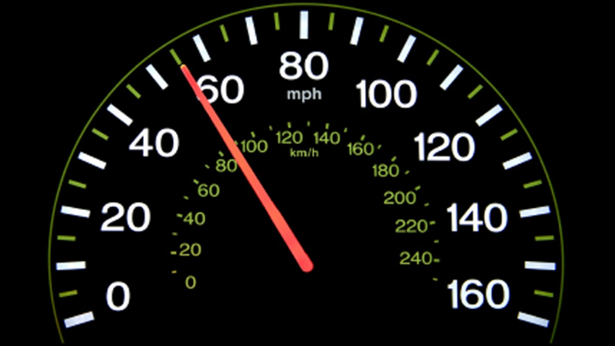 Speedometer at 55 mph