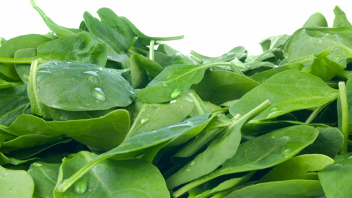 Perfect baby spinach greens