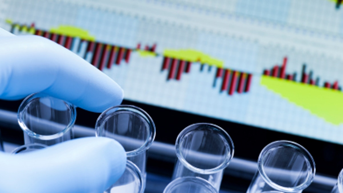 Test tube rack in a laboratory