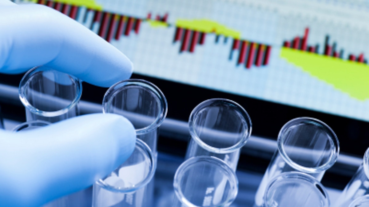 Test tube rack in a laboratory