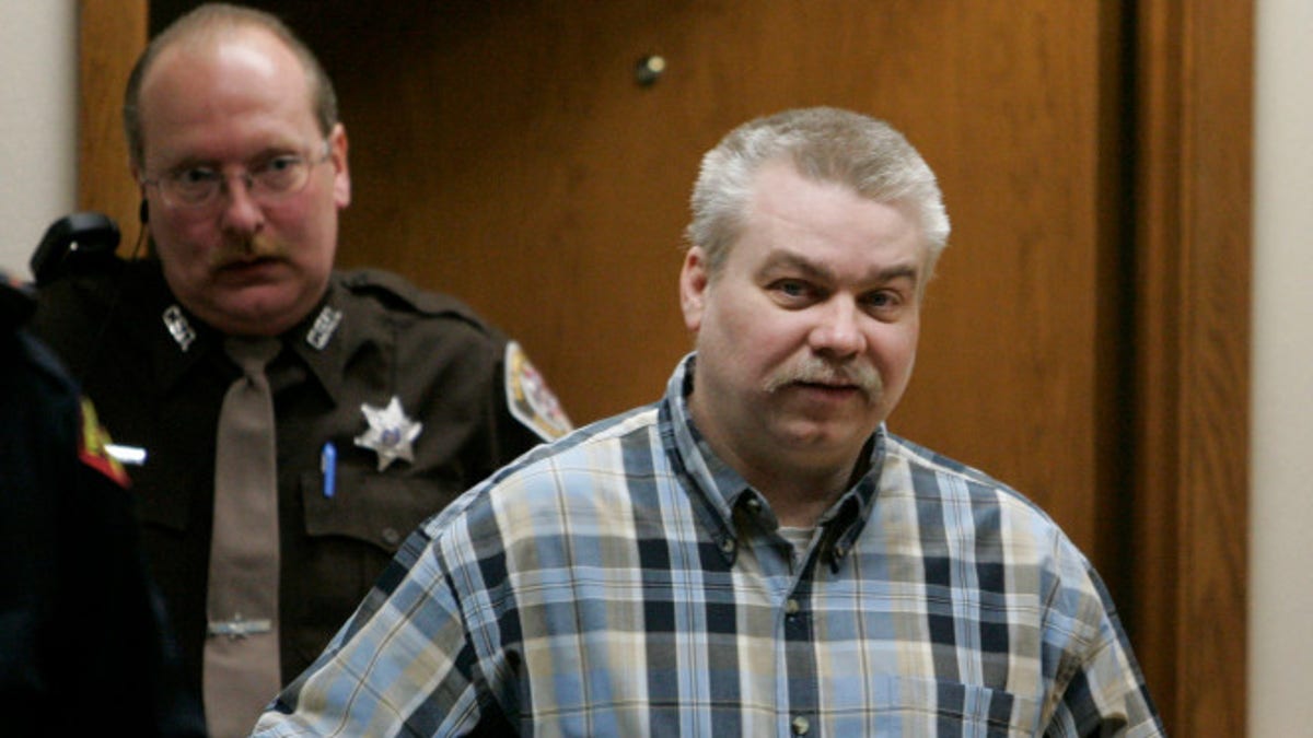 Steven Avery is led into a courtroom in 2007. 