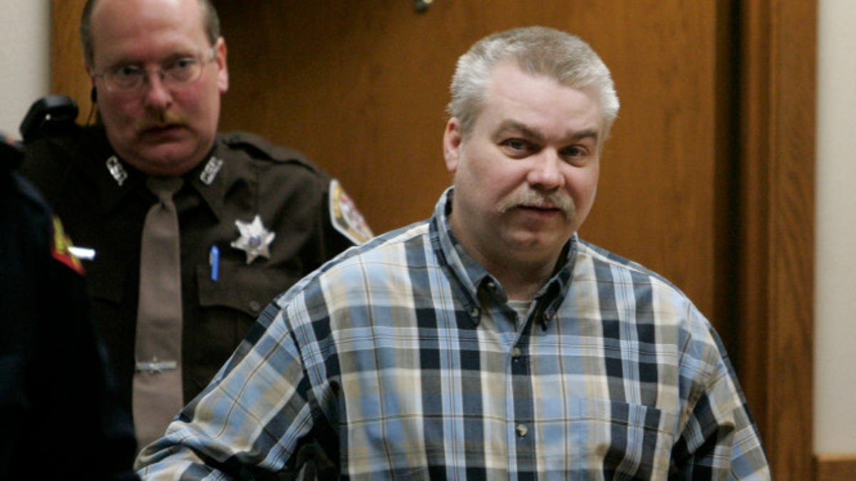 Steven Avery is led into a courtroom in 2007. 