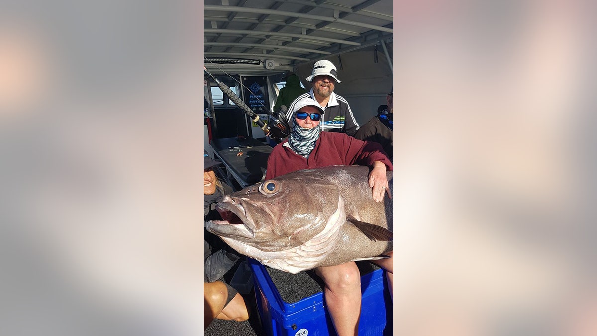 68-year-old woman catches 130-pound 'monster' fish on casual trip