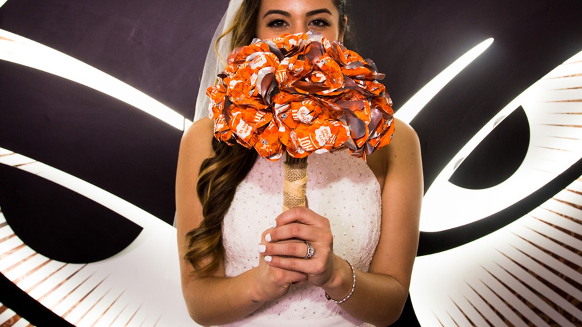 Bride to be makes dress from Taco Bell wrappers becomes instant