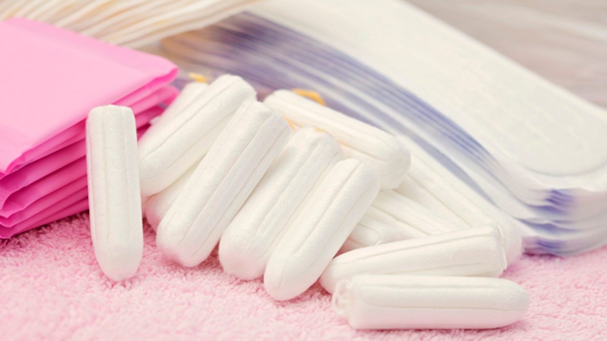 sanitary tampon and towel - beauty treatment
