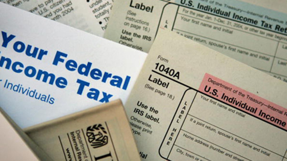 A stack of tax forms