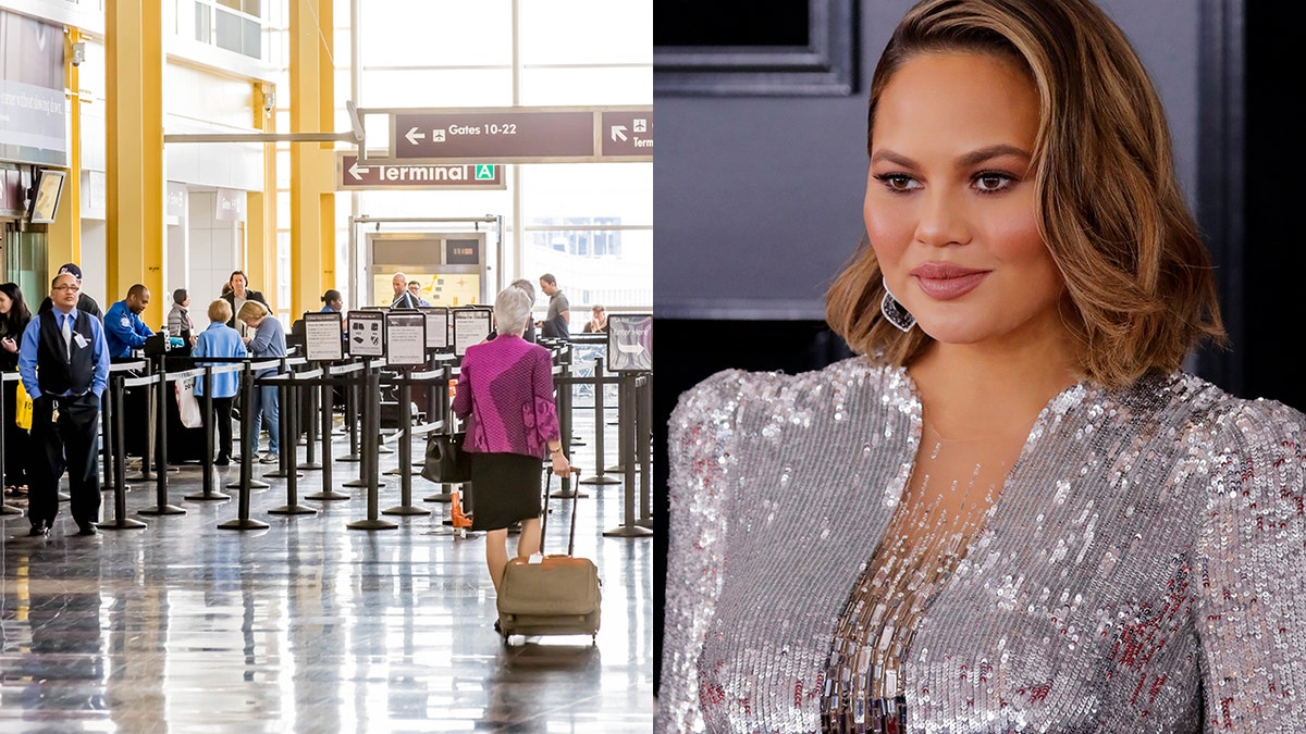 chrissy teigen airport