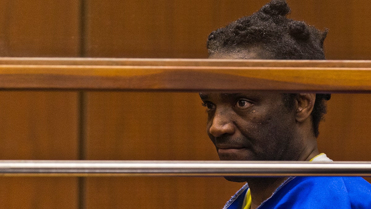 Terry Bryant appears in Los Angeles Superior Court Wednesday, March 7, 2018. Bryant, who is charged with stealing Frances McDormand's best actress Oscar will be released on his own recognizance. Bryant pleaded not guilty to felony grand theft during his arraignment Wednesday in a downtown Los Angeles courtroom. Footage shot by The Associated Press shows Bryant walking into the after-party with McDormand and leaving while holding her statuette. (AP Photo/Damian Dovarganes)