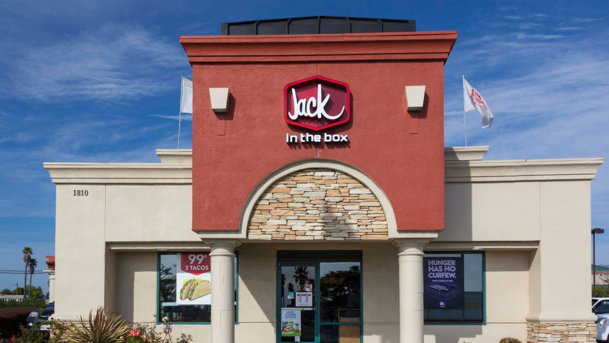 SALINAS, CA/USA - APRIL 8, 2104: Jack in the Box Restaurant exterior. Jack in the Box is an American fast-food restaurant chain with 2,200 locations, primarily serving the West Coast of the United States.
