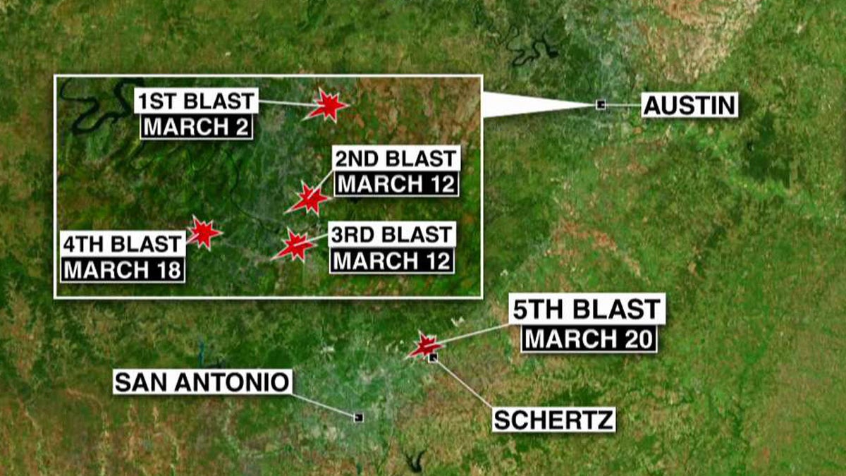 Texas Bombing Map
