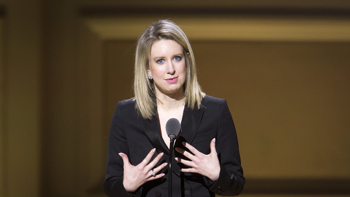 Theranos Chief Executive Officer Elizabeth Holmes speaks on stage at the Glamour Women of the Year Awards where she receives an award, in the Manhattan borough of New York November 9, 2015. REUTERS/Carlo Allegri/File Photo - RTX2KCH2