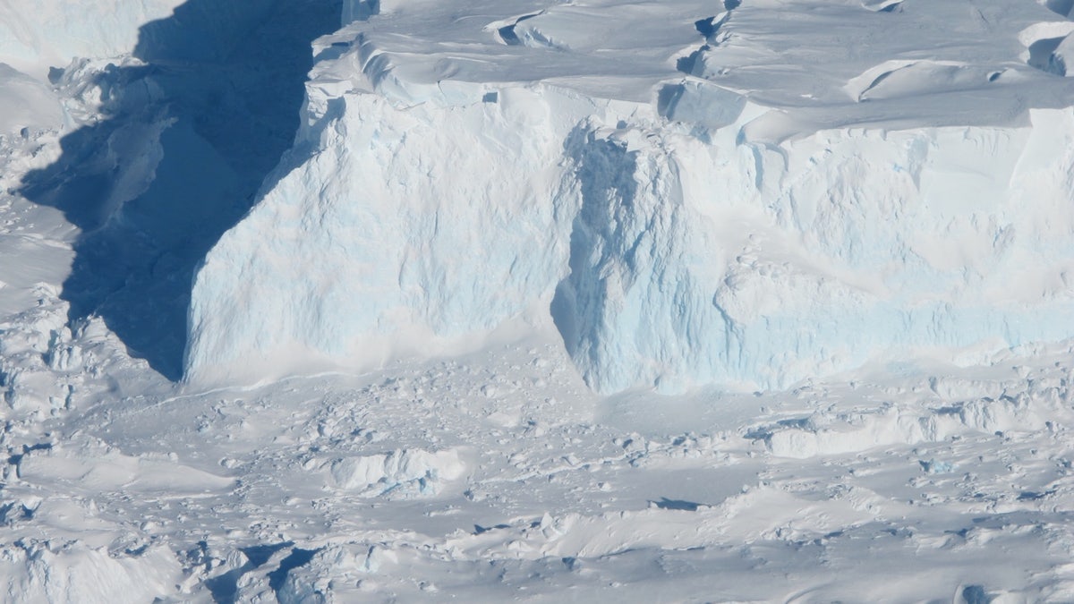 Thwaites Glacier acts like a giant cork that holds back the West Antarctic Ice Sheet.