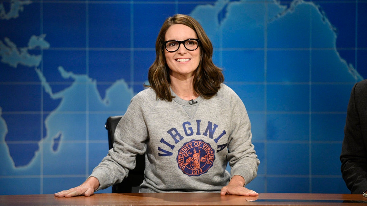 Tina Fey at the Weekend Update desk on August 17, 2017.