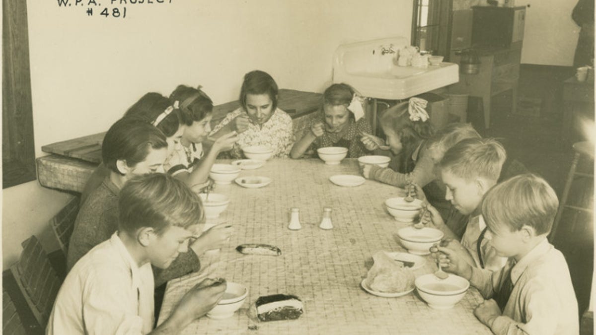 Project number 481 : Charles County. Lunches that are being served to the undernourished school children,  ca. 1934-1935