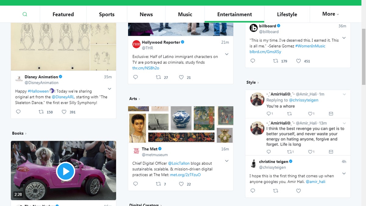 twitter homepage