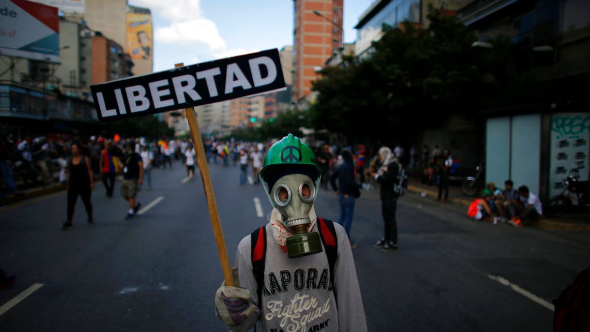 Venezuela mask protest