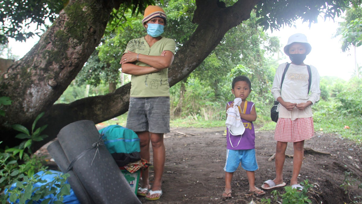 ppl fleeing volcano reuters