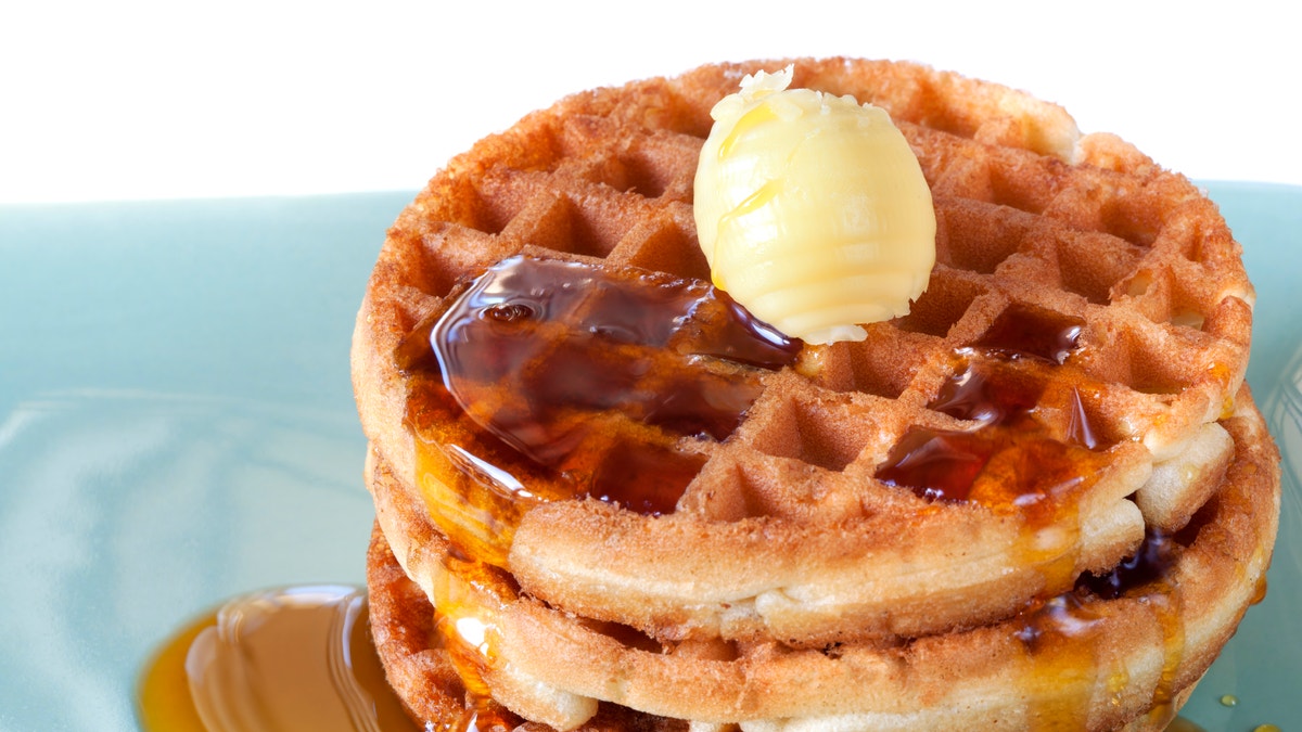 Waffles with Syrup and Butter