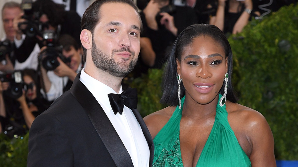 Serena Williams and Alexis Ohanian at the Metropolitan Museum or Art in NYC