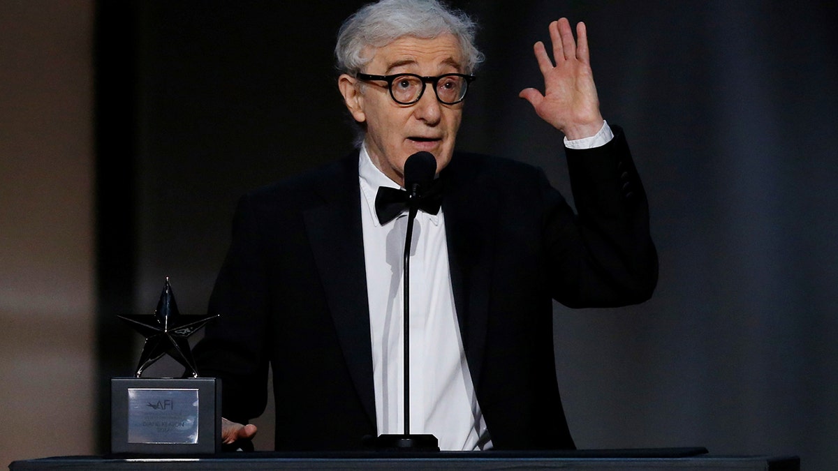 Director Woody Allen speaks on stage at the 2017 American Film Institute Life Achievement Award Show in Los Angeles, California, U.S., June 8, 2017.
