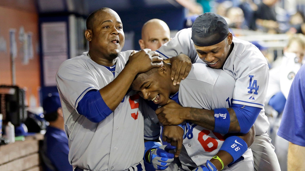 APTOPIX Dodgers Marlins Baseball