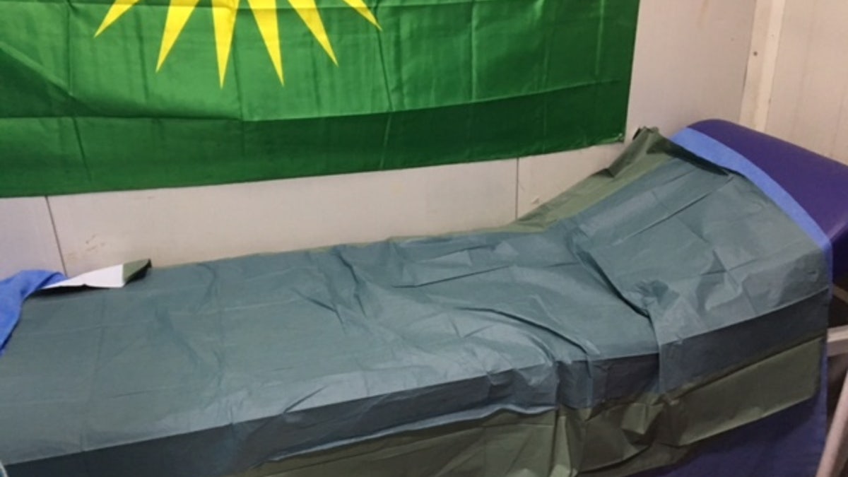 Yazidi clinic bed