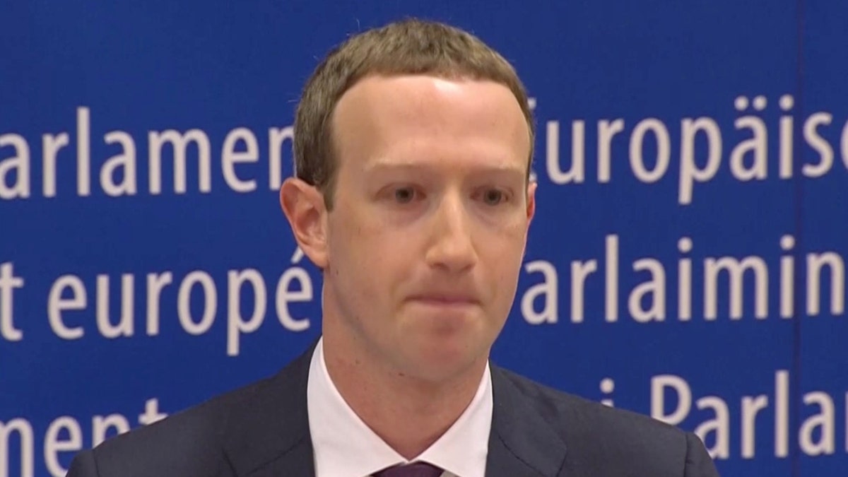 Facebook's CEO Mark Zuckerberg answers questions about the improper use of millions of users' data by a political consultancy, at the European Parliament in Brussels, Belgium, in this still image taken from Reuters TV May 22, 2018. REUTERS/ReutersTV - RC1B2AD97050