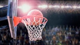 basketball scoring during match in arena