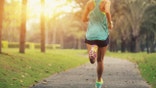 Runner on a path