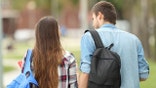 Students walking
