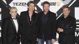 October 25, 2015. Duran Duran pose on the red carpet during the MTV EMA awards at the Assago forum in Milan, Italy.